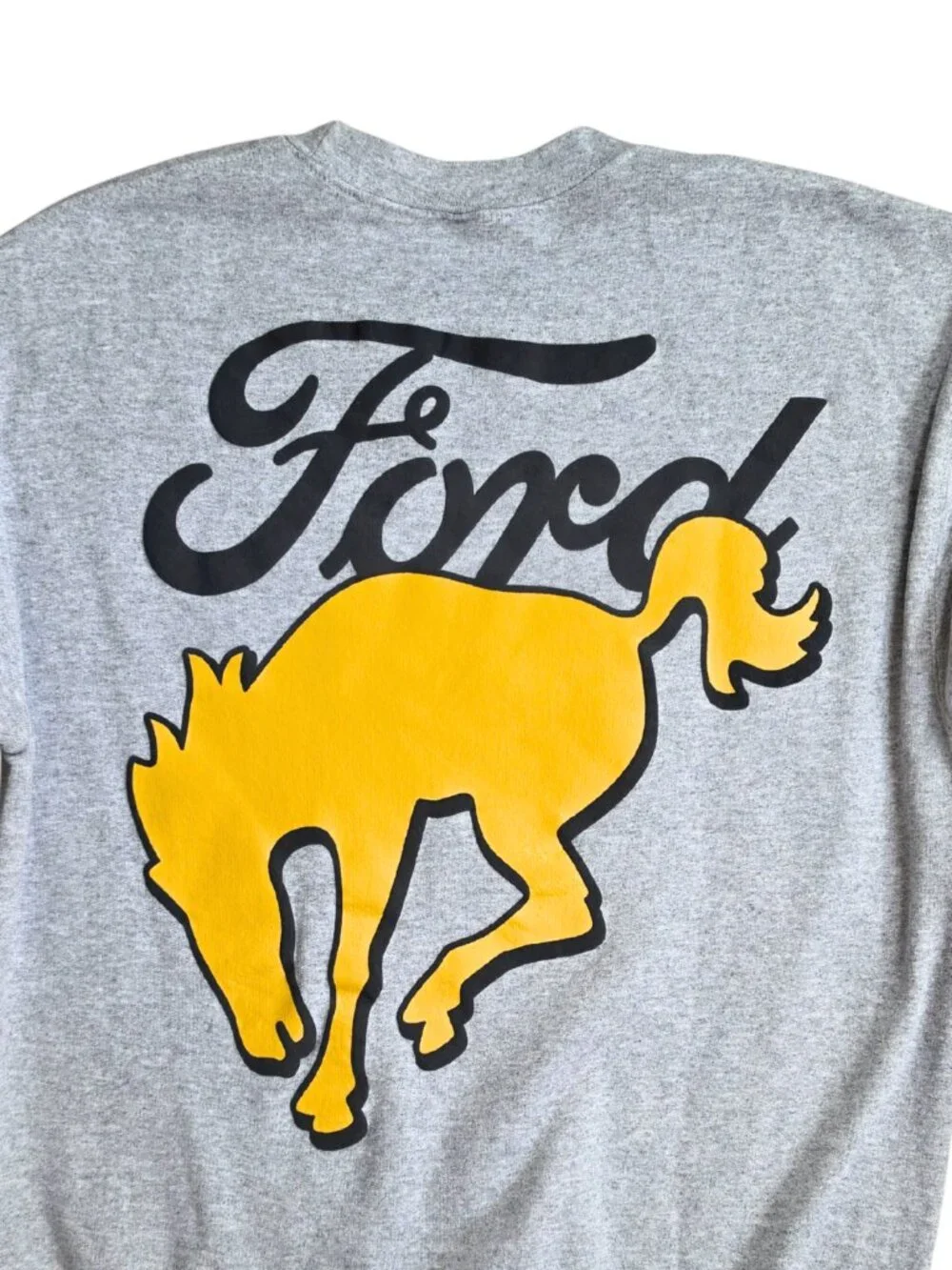 Ford Bronco Heather Grey Graphic Crewneck Sweatshirt Double Sided Medium